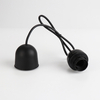 Half Teeth Type Retro E27 Edison Lamp Bas Plastic Lampholder Black